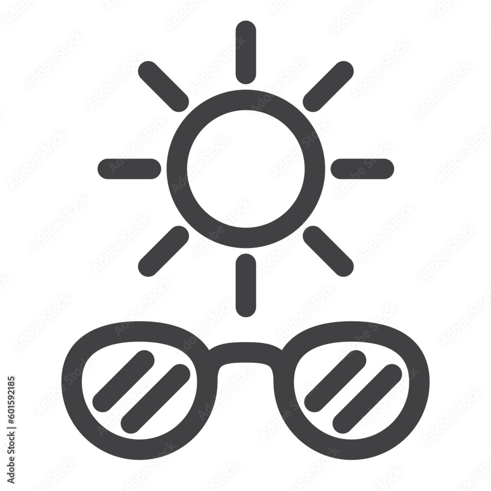 sunglasses, simple thin line icon sunglasses, simple thin line icon