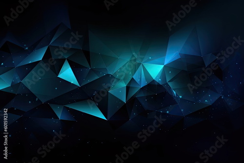 Black blue abstract background for design, Geometric shapes, Color gradient