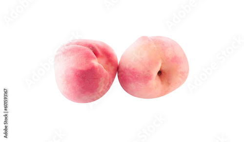 Japanese fruits, peaches isolated on transparent png photo