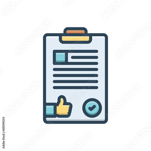 Color illustration icon for certainly 