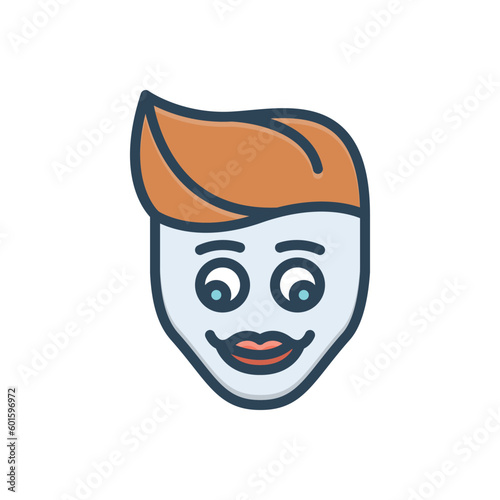 Color illustration icon for briefly 