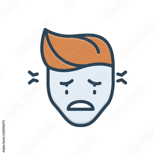 Color illustration icon for desperate 
