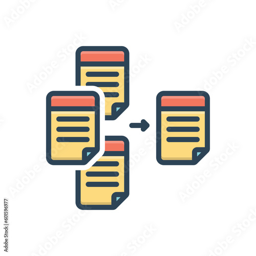 Color illustration icon for briefly 
