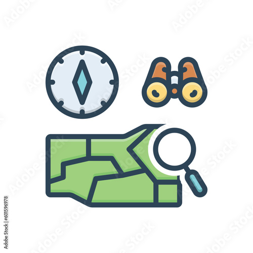 Color illustration icon for discover 