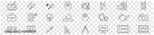 icon set collection of Minimal Graphic Design related 