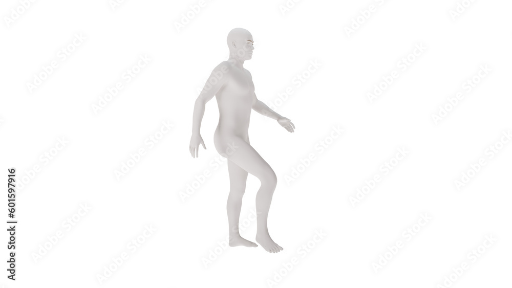 White plastic High resolution conceptual human 3D anatomy body 3d illustration isolated White plastic High resolution conceptual human 3D anatomy body 3d illustration isolated