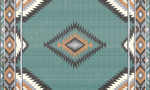 Navajo  Native America South Western ethnic decor style.  tribal vector seamless pattern. Indian ornament Boho geometric ornament.folk.orientel. Window.tukey Mexican .blanket, rug. Woven carpet. photo