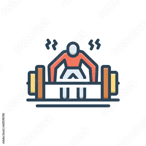 Color illustration icon for hard 
