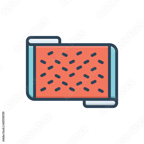 Color illustration icon for felt 
