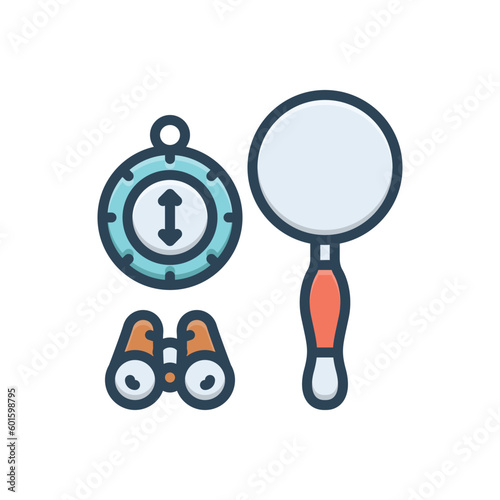 Color illustration icon for explorer 
