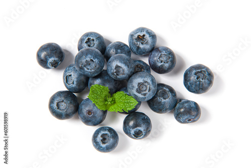 fresh blueberry isolated on a white background.