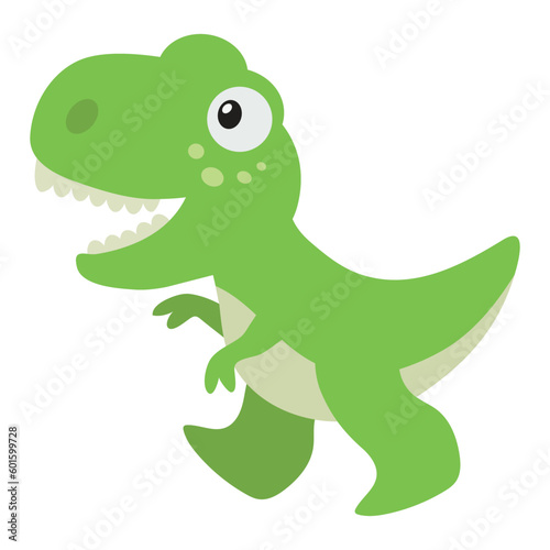 Cute little baby tyrannosaur newly hatched vector cartoon illustration