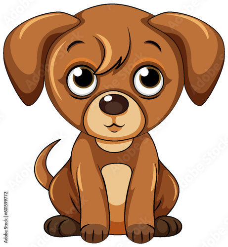 Cute dog cartoon character