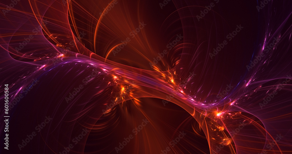 Obraz premium 3D rendering abstract colorful fractal light background