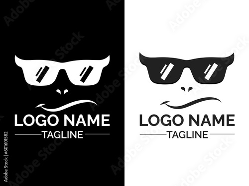 Sunglass shop logo design. Sunglass logo. funny logo. Glass icon. Fashion design. Premium. Simple. Business