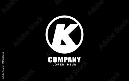 K Letter logo template with modern style.