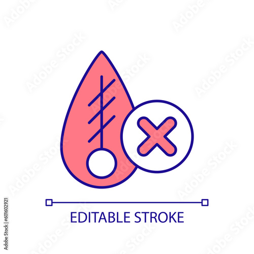 Female genital mutilation RGB color icon. Zero tolerance. Surgical procedure. Stop violence against women. Women health. Isolated vector illustration. Simple filled line drawing. Editable stroke