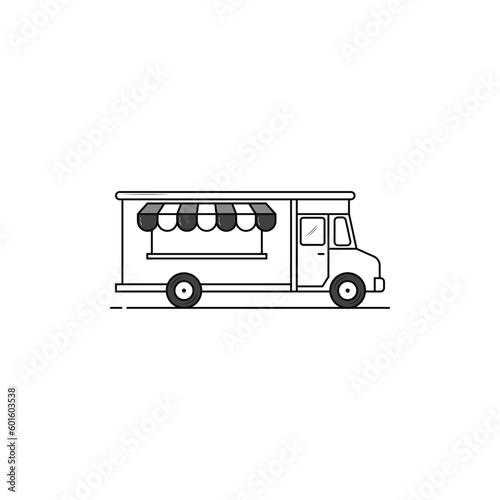 Food truck icon vector graphics