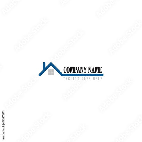 Roof real estate logo. Building logo icon isolated on white background