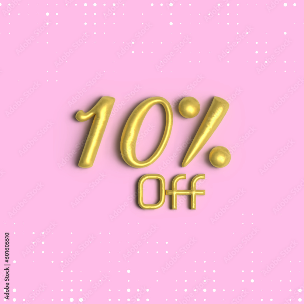 10% off, 3D shiny gold text 10% off isolated on pink background, 3D mega sale 10% offer, Sale offer price sign, Special offer symbol. Discount promotion. ten percent, Editable vector illustration 10% off, 3D shiny gold text 10% off isolated on pink background, 3D mega sale 10% offer, Sale offer price sign, Special offer symbol. Discount promotion. ten percent, Editable vector illustration