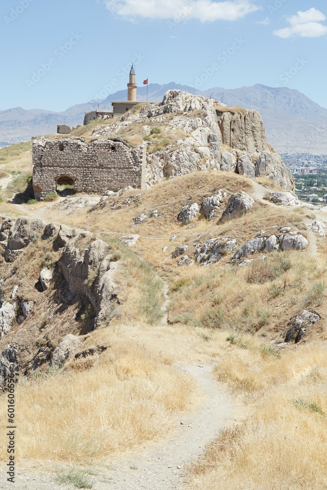 Van Castle in Van, Turkey was the headquarters of the Urartians, a mighty kingdom that thrived the 9th-6th centuries BC