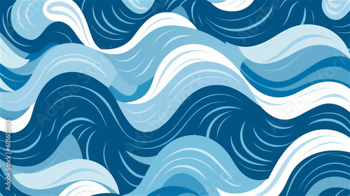 Generative AI, An abstract pattern inspired by the ocean in shades of blue and white