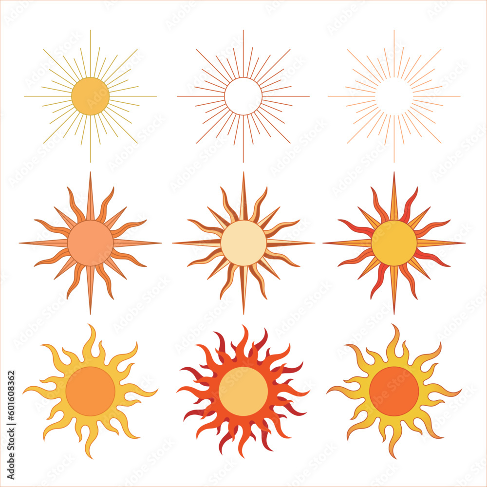 太陽アイコンセット 太陽アイコンセット