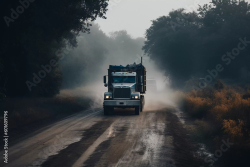 truck on road