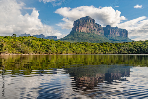 Scenic view of Canaima National Park Mountains and Canyons in Venezuela photo