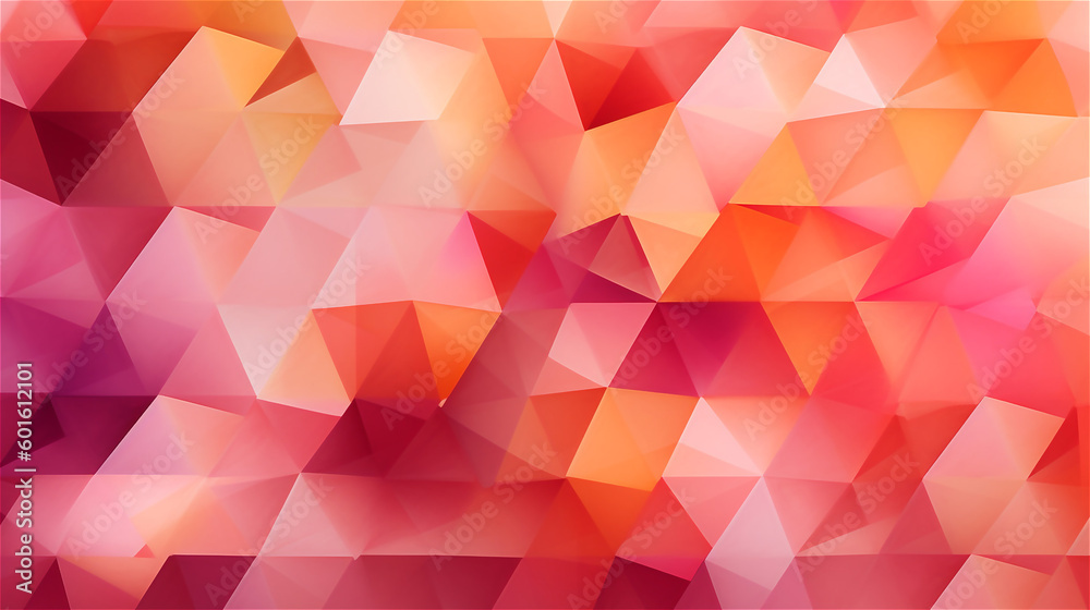 Generative AI, Pink and Orange Geometric Pattern for Fashion or Design Presentations Generative AI, Pink and Orange Geometric Pattern for Fashion or Design Presentations
