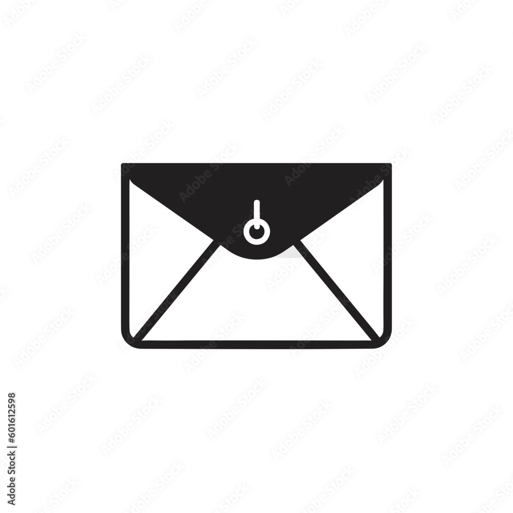 Communicating Simply: Black and White Vector Icon of an Envelope Communicating Simply: Black and White Vector Icon of an Envelope