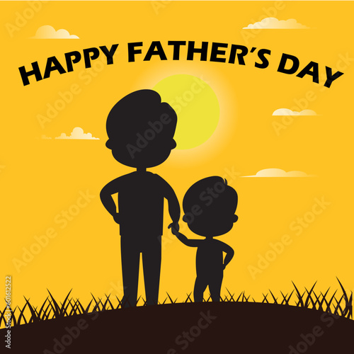 Happy Father's Day Greeting Card And Social Media Post Design.  © Kanishka