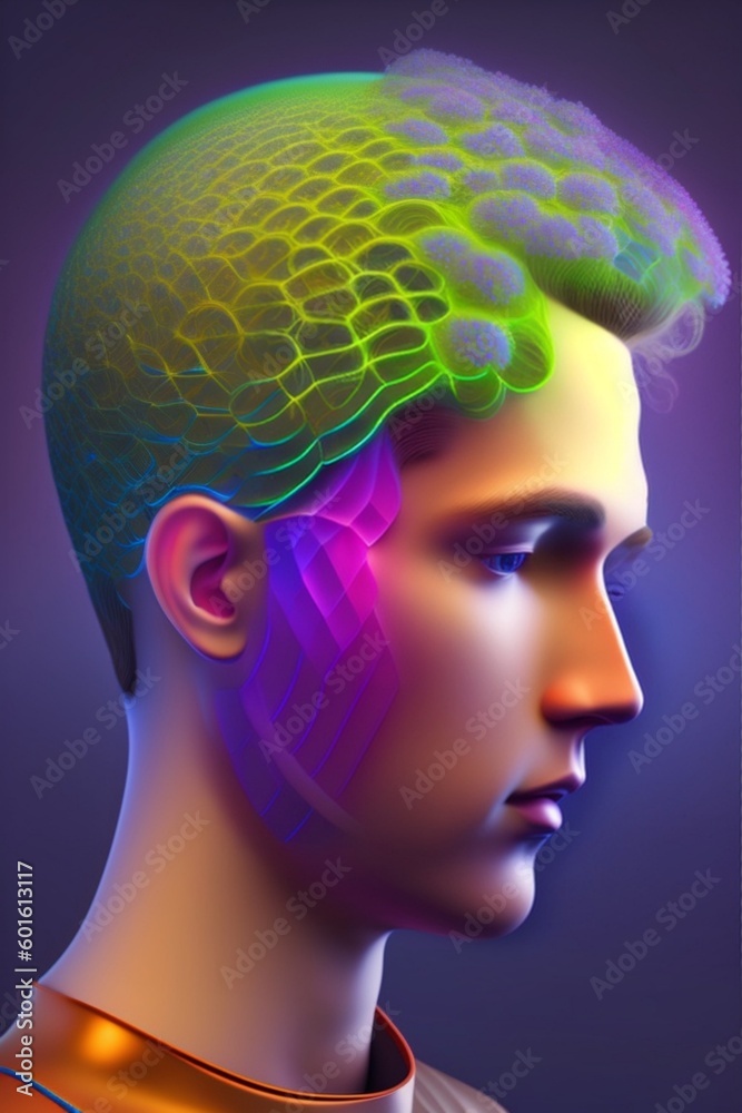 Obraz premium i am Algorithm like human Brains by Generative AI
