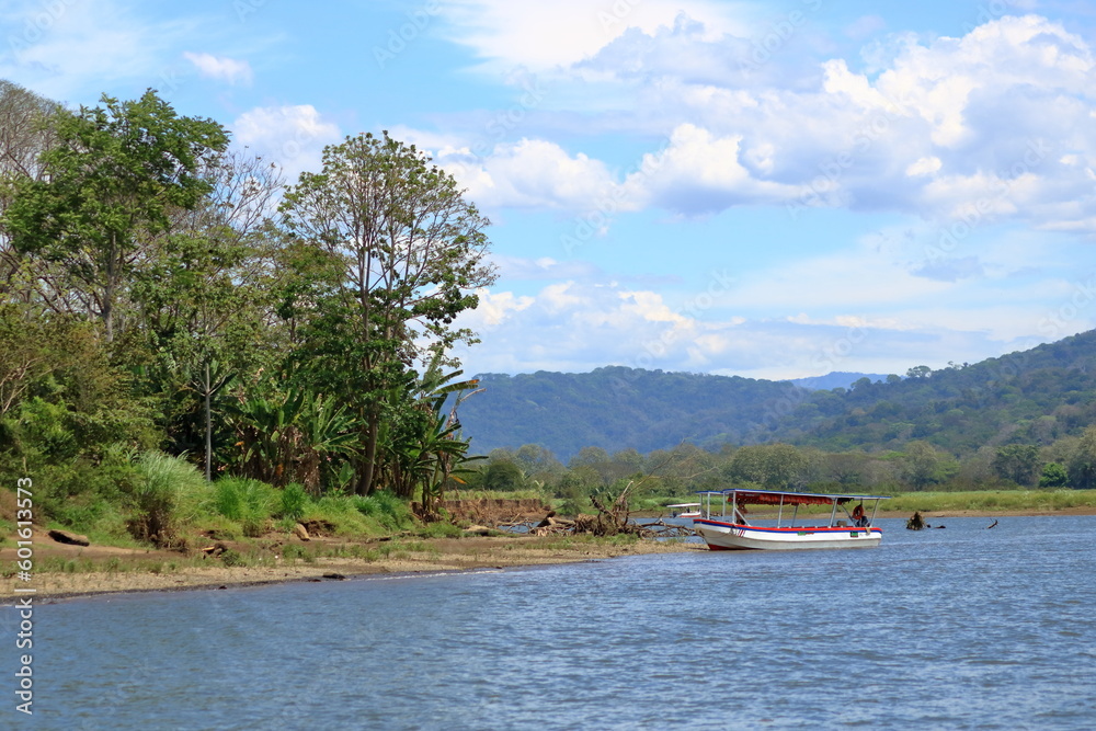 Excursion by boat on Rio Tarcoles near Tarcoles in Costa Rica