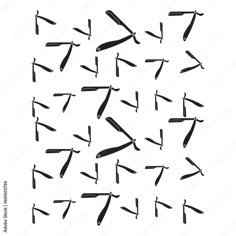 Razor blade symbol icon, logo vector illustration design template