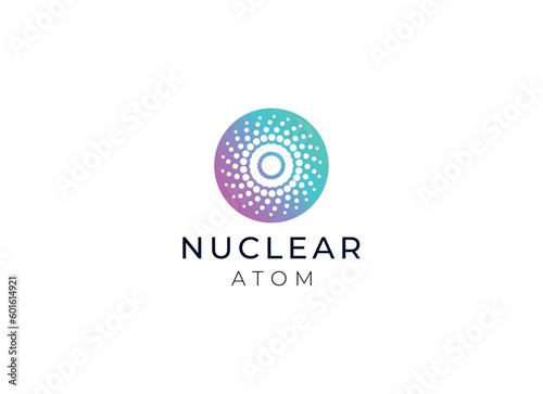 nuclear or atom logo design. Nuclear logo
