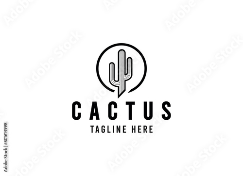 cactus illustration wild west design desert vintage