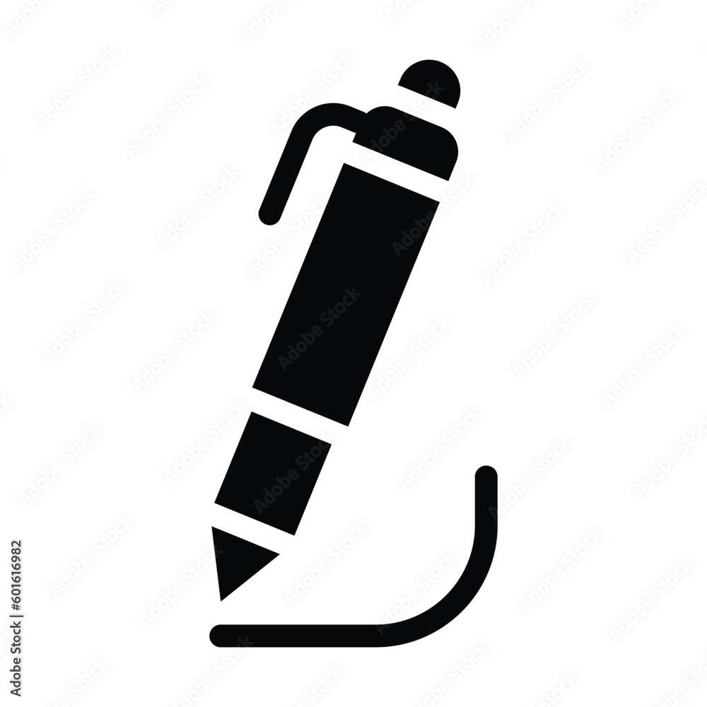 signature glyph icon illustration vector graphic signature glyph icon illustration vector graphic
