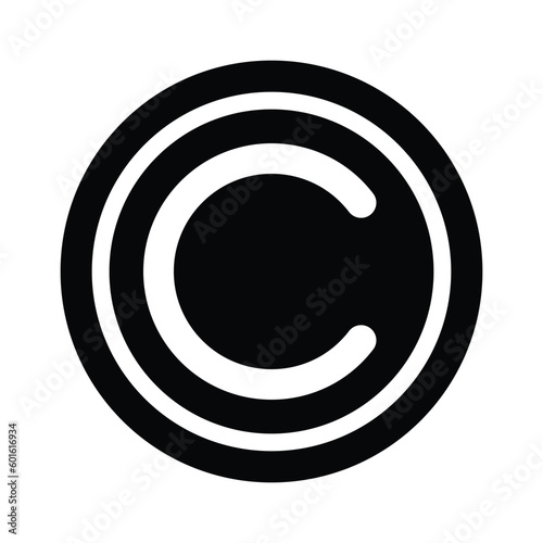 copyright glyph icon illustration vector graphic