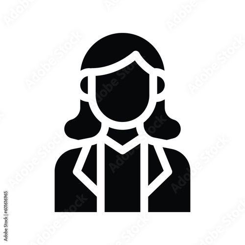 lawyer glyph icon illustration vector graphic