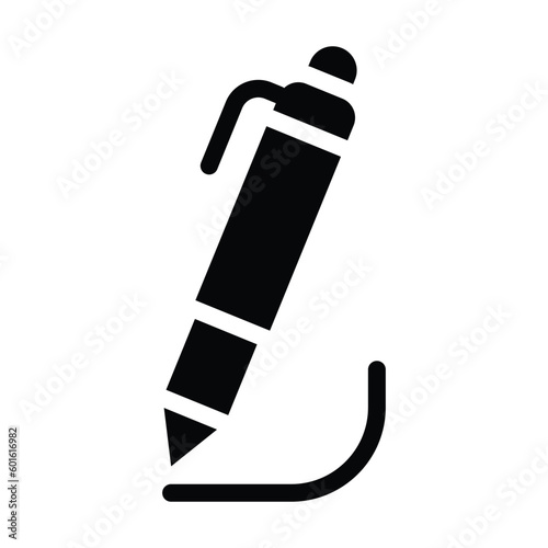 signature glyph icon illustration vector graphic