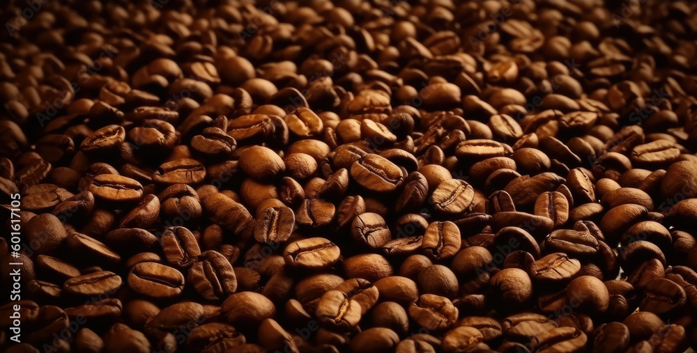 Naklejka premium coffee beans background. generative ai.