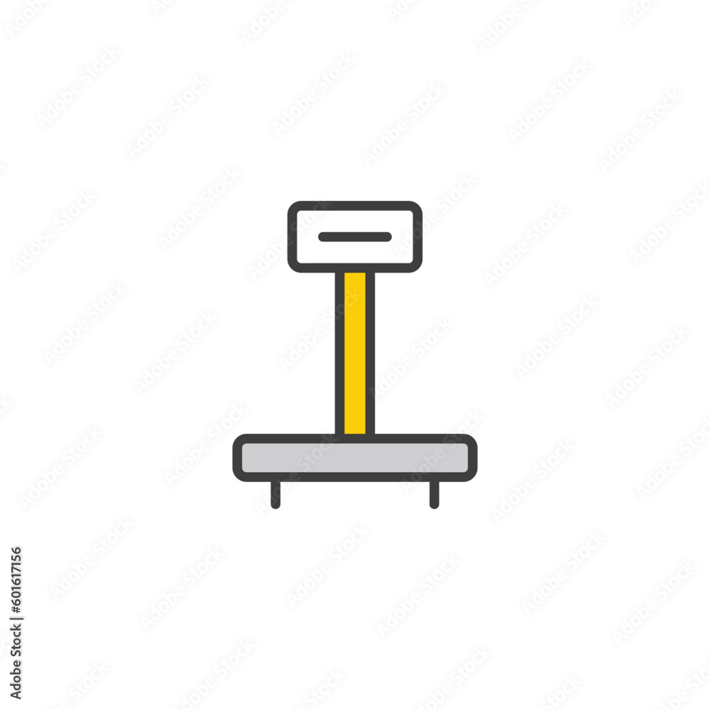 Weight Scale icon design with white background stock illustration Weight Scale icon design with white background stock illustration