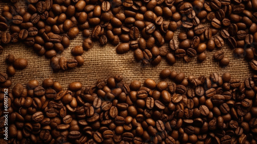 coffee beans background. generative ai.