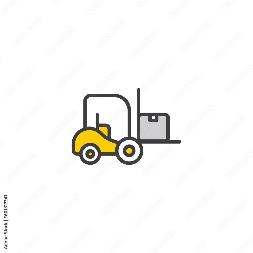 Forlift icon design with white background stock illustration Forlift icon design with white background stock illustration