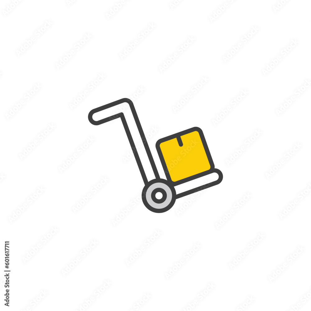 Trolley icon design with white background stock illustration Trolley icon design with white background stock illustration