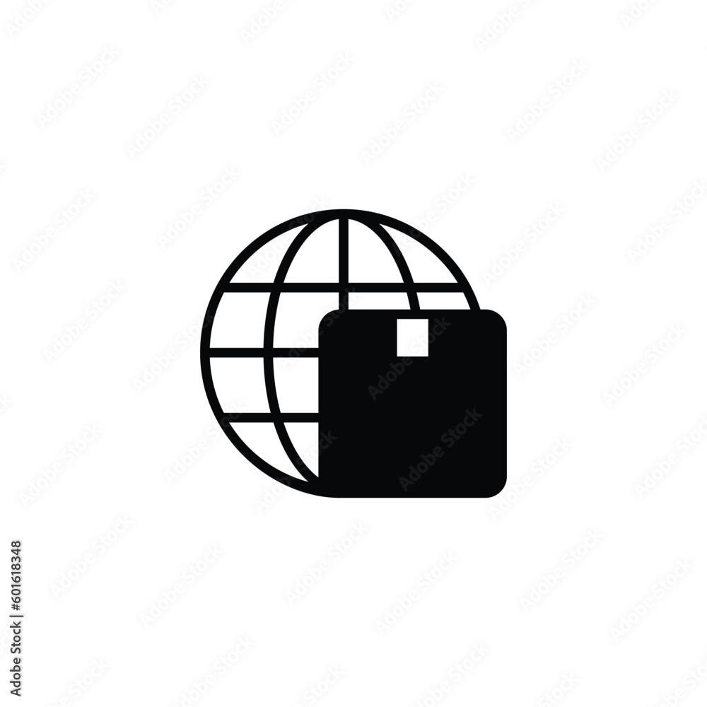 Fototapeta premium Global Delivery icon design with white background stock illustration