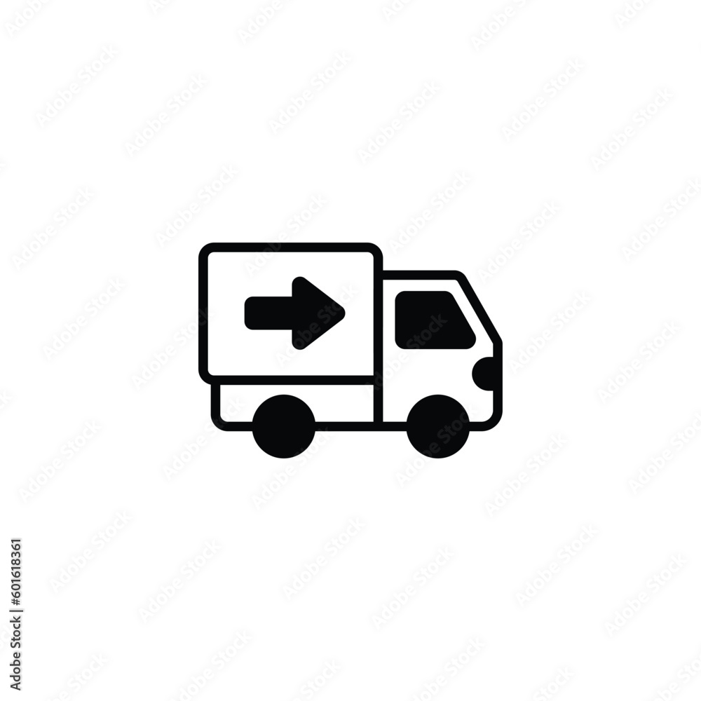 Delivery Truck icon design with white background stock illustration Delivery Truck icon design with white background stock illustration
