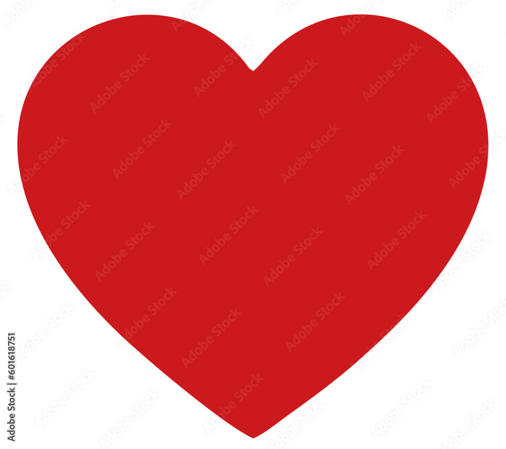 Heart, Love, Romance or valentine's day red heart vector illustration for apps and websites