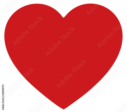 Heart, Love, Romance or valentine's day red heart vector illustration for apps and websites